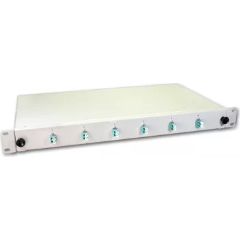 Lightwin LWL Splice Box, 12 skaidulų, 6x DLC daugiamodis, 50/125µm OM3 Pigtail Splice Box (SPBOX 12G50 OM3 DLC)