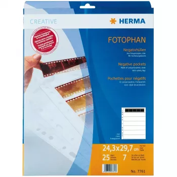 HERMA 7761 neigiamų juostelių laikymo puslapiai 7 x 5, 25 vnt.