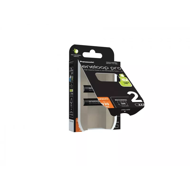 Įkraunamos baterijos PANASONIC ENELOOP PRO AAA 930 mAh 2 vnt. (BK-4HCDE/2CP)