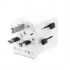 Universalus kelioninis adapteris GEMBIRD TPA-EU2A12-01-W 12W USB maitinimo adapteris tarptautiniams lizdams