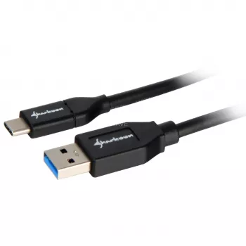 USB 3.2 Gen 2 laidas, USB-A kištukas > USB-C kištukas (juodas, 0,5 metro)