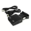 SAVIO CL-145 VGA į HDMI keitiklis su garsu, Full HD, juodas