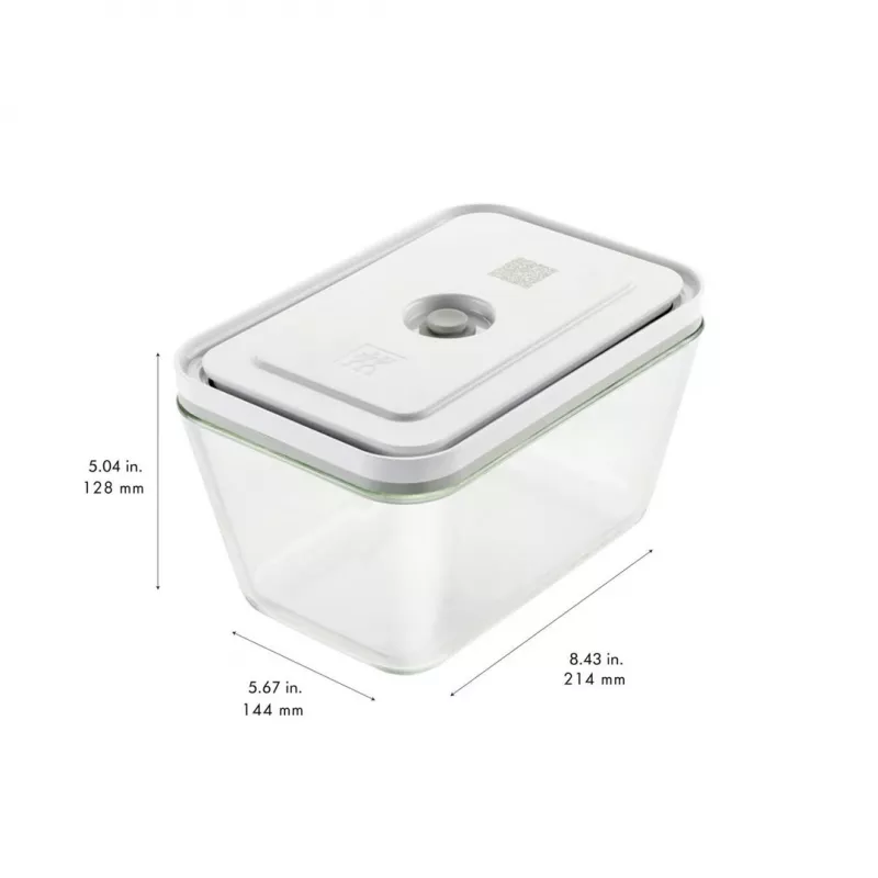 Maisto laikymo dėžutė ZWILLING FRESH & SAVE stačiakampė stiklas/plastikas 3 vnt, 0,35/0,75/1,6 L, sandari, tinka mikrobangų/orkaitės/šaldytuvo