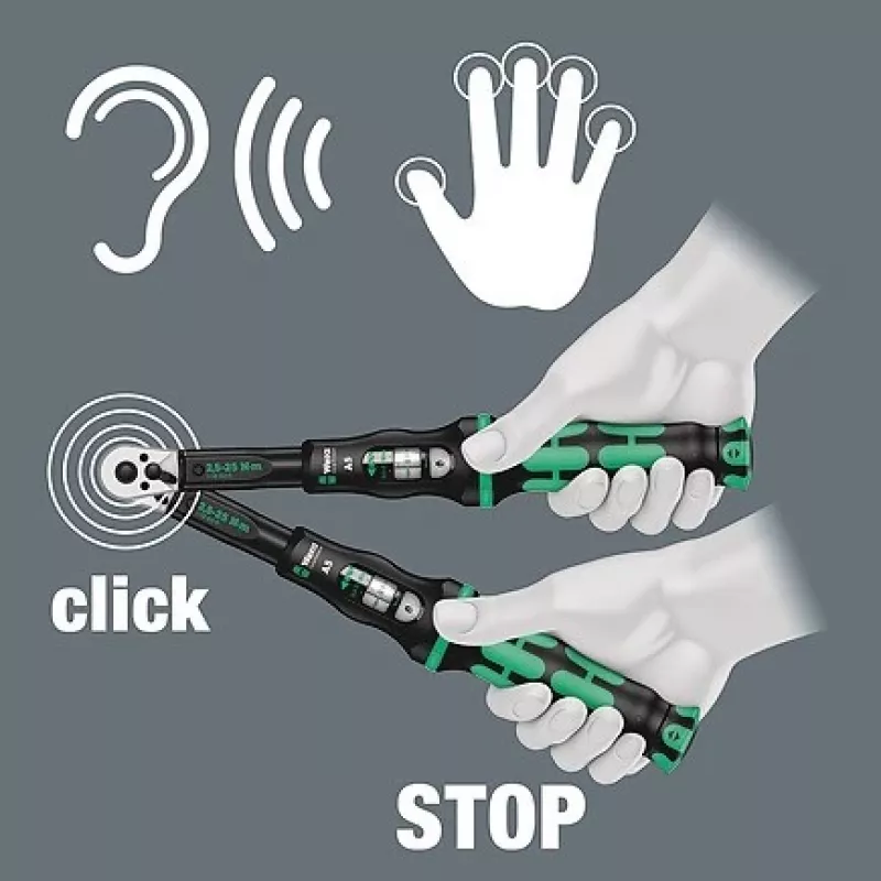 Wera Click-Torque C 3, 1/2 colio dinaminis veržliaraktis su reversiniu reketu, 40–200 Nm