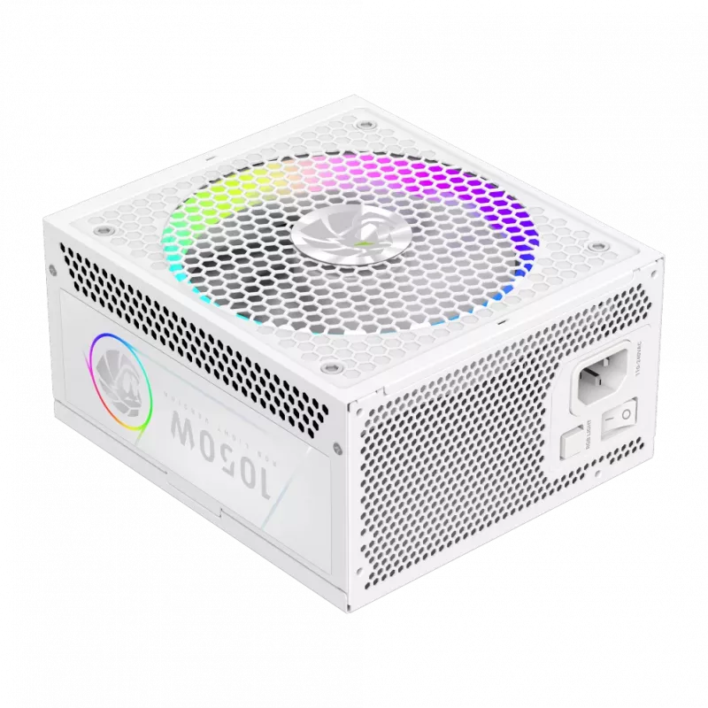 Gamemax RGB 1050G WH maitinimo blokas, 80 PLUS Gold, 1050 W