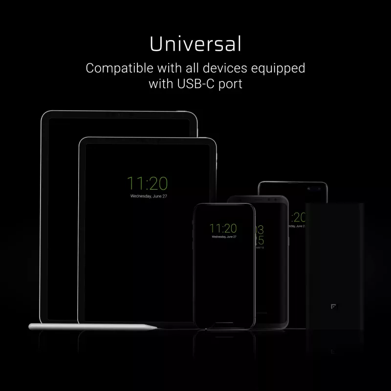 USB A į USB C laidas Green Cell KABGC03 — 0,25 m, juodas, 480 Mbit/s