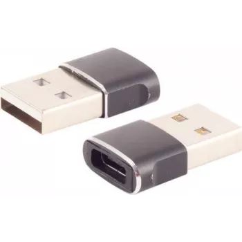 USB A į USB C adapteris ShiverPeaks 14-05034 — USB 2.0, plonas metalinis korpusas