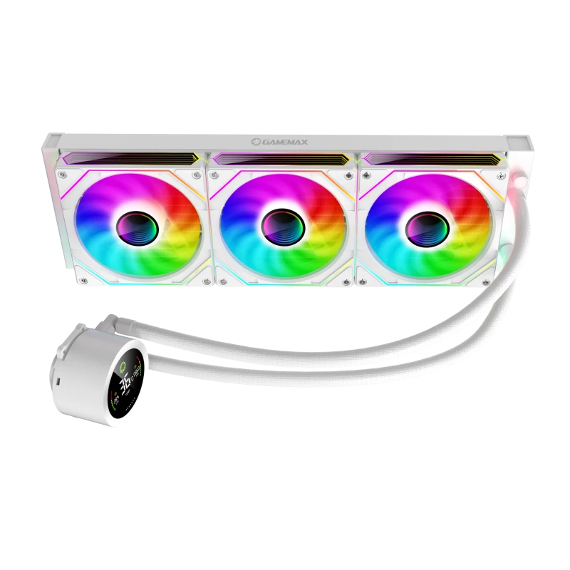 Gamemax ICEBURG 360 DIGITAL | Baltas skystinis aušintuvas procesoriui