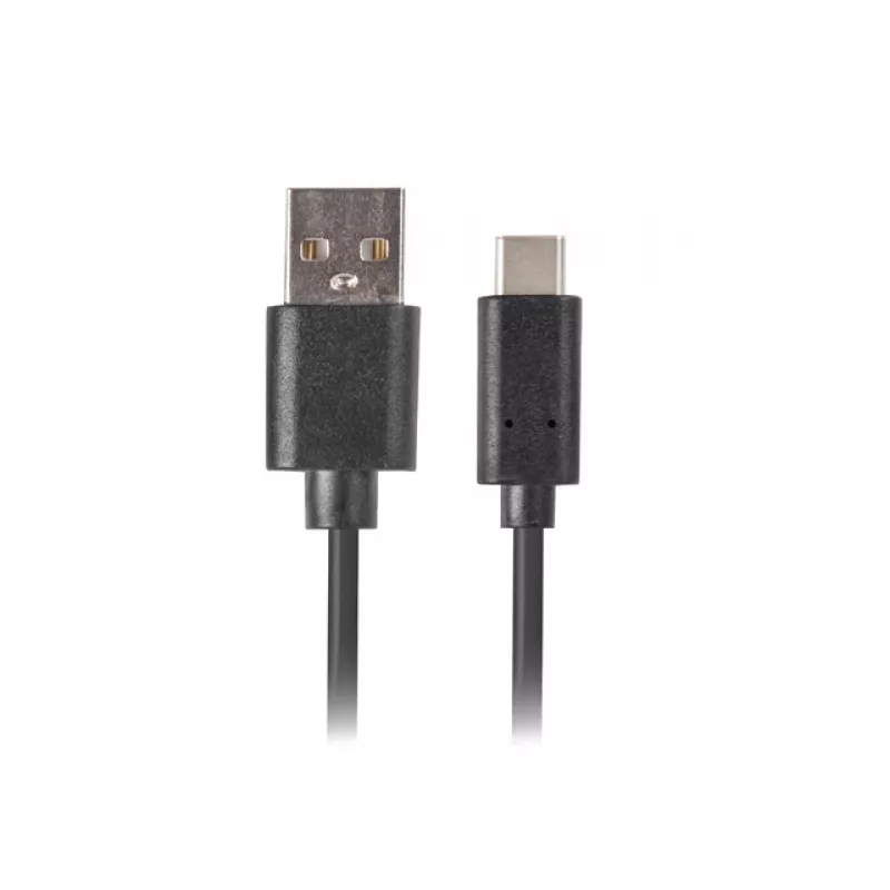 USB 2.0 kabelis LANBERG CA-USBO-10CU-0005-BK — USB A į USB C, 0,5 m, juodas