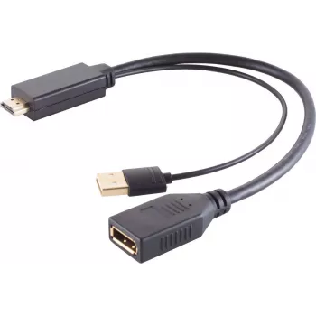 shiverpeaks BASIC-S Adapteris HDMI-A, Displayport Lizdas, 4K, 30cm (80098-SPB)