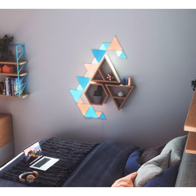 Nanoleaf Shapes TRIANGLE SMARTER KIT – 15 išmaniųjų LED plokščių rinkinys