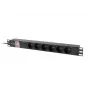 LANBERG PDU-06E-0200-IEC-BK 1U 10A 6x PL maitinimo skirstytuvas stelažui