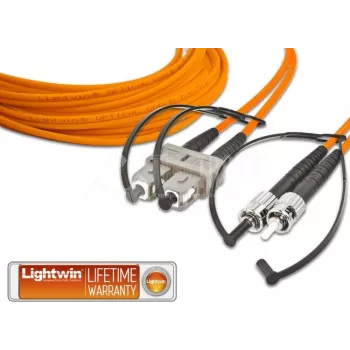 Lightwin Aukštos kokybės dvipusis LWL jungiamasis laidas, MM OM1, SC - ST (LDP-62 SC-ST 10.0)