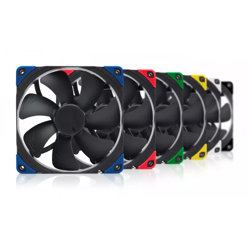 Noctua NF-A14 PWM chromax.black.swap 140 mm korpuso ventiliatorius, 12V, 300–1500 RPM, PWM, 140,2 m³/h, 24,6 dB