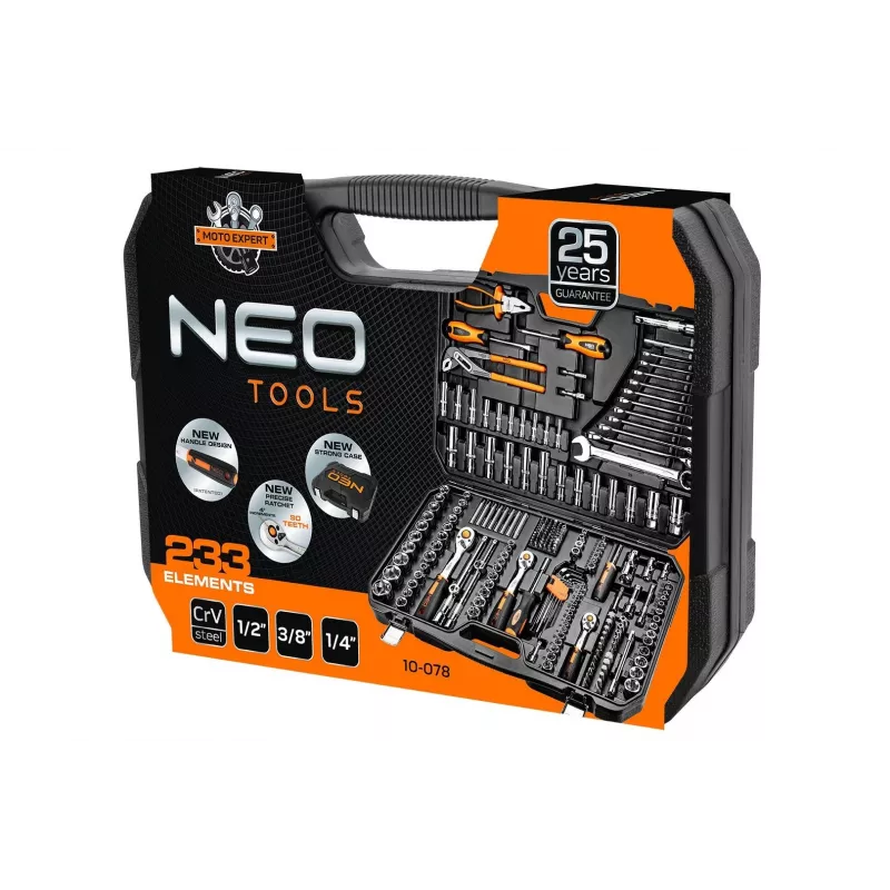 Neo 10-078 mechaniko įrankių rinkinys 233 vnt.