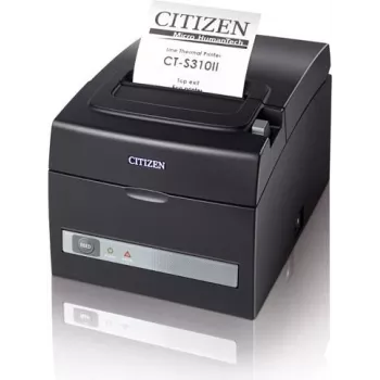 Citizen CT-S310II CTS310IIXEEBX terminis čekių spausdintuvas, 203 dpi, 80/58 mm, 160 mm/s, USB + Ethernet, su pjaustikliu, juodas