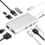 Docking stotelė helos 304265 USB 3.1 Type-C su HDMI, VGA, USB ir LAN