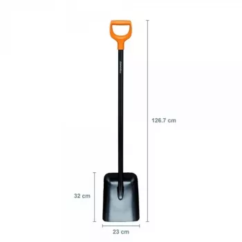 Fiskars Solid Metal kastuvas su D formos rankena