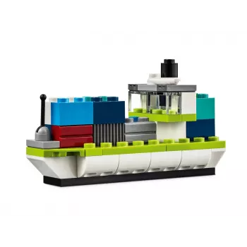 LEGO Classic Creative Vehicles Spalvingų automobilių rinkinys su policijos automobiliu ir 11023 žalia pagrindo plokštė 32x32