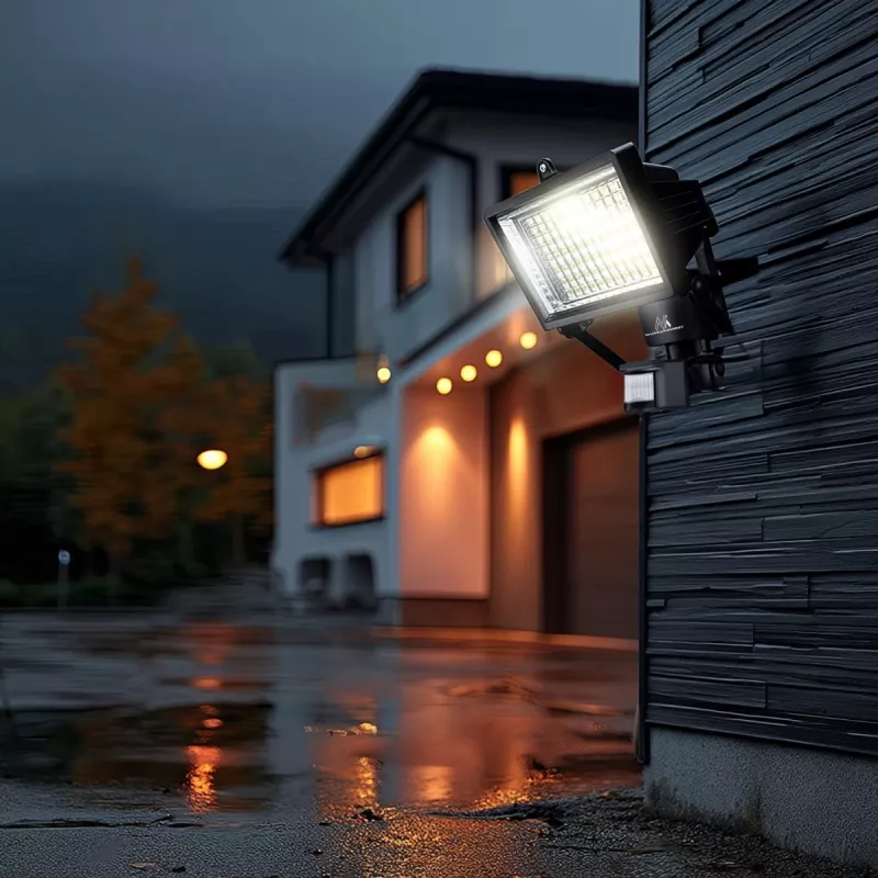 Maclean MCE442 Saulės energijos LED prožektorius su judesio davikliu, sieninis šviestuvas, IP44, 6W, 6000K