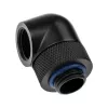 Adapteris 90° G1/4 colio vyras į G1/4 colio moterį, sukamasis, XSPC, juodas, 4 vnt. pakuotė
