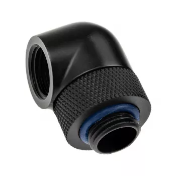 Adapteris 90° G1/4 colio vyras į G1/4 colio moterį, sukamasis, XSPC, juodas, 4 vnt. pakuotė