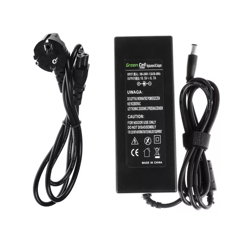Maitinimo adapteris Green Cell AD35P 130 W AC-DC 19,5 V 6,7 A nešiojamiesiems kompiuteriams, vidaus, juodas
