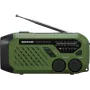 Nešiojamas FM/AM radijas SENCOR SRD1000SCLGR su Bluetooth, saulės/sukamos rankenos/USB-C įkrovimu, 2000 mAh baterija, IPX4, LED šviesomis