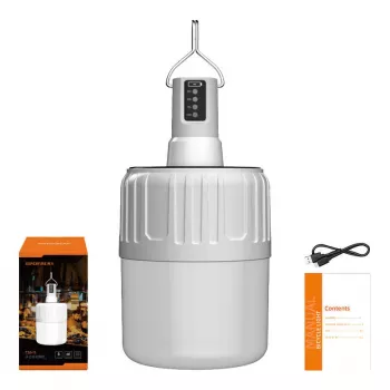 Kempingo lempa Superfire T26-S — 500 lm, saulės įkrovimas, 18 W galia