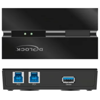 DeLOCK 11495 USB 3.0 jungiklis iki 5 Gbit/s juodas plastikinis