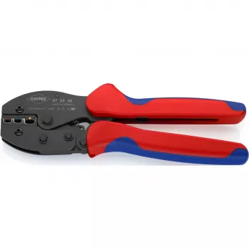Knipex PreciForce 975236 SB presavimo replės – izoliuotos rankenos juoda, mėlyna, raudona
