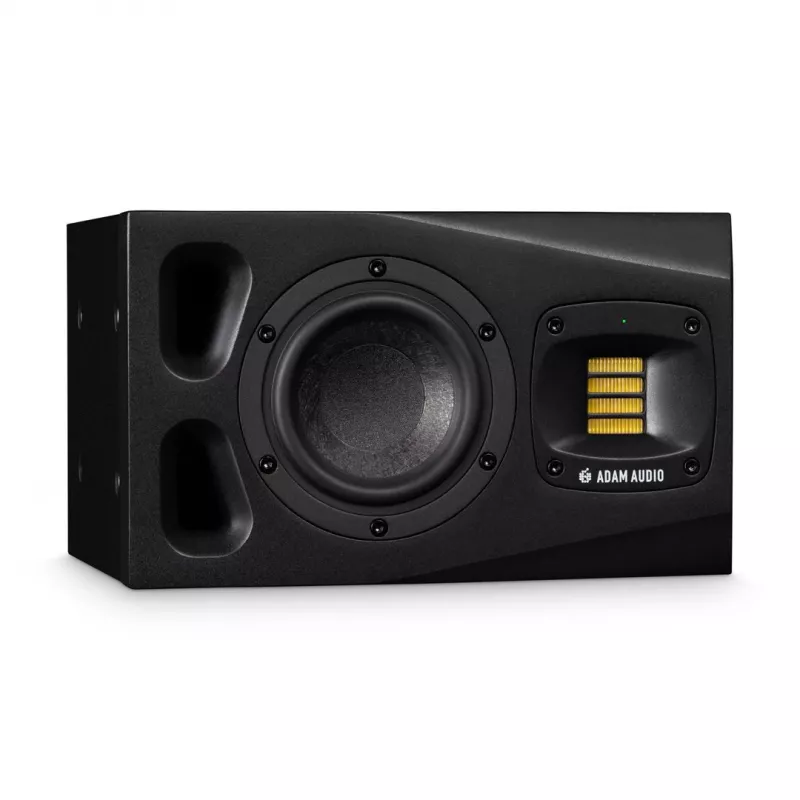 Studijiniai monitoriai ADAM AUDIO A4V juodi, 2 krypčių, 90W RMS, 4 col. žemų dažnių garsiakalbis, LED ekranas, montuojami stelaže