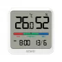 Vidaus temperatūros ir drėgmės jutiklis SAVIO CT-01/W, LCD ekranas, -10–55°C, 10–99%RH, baterija CR2032