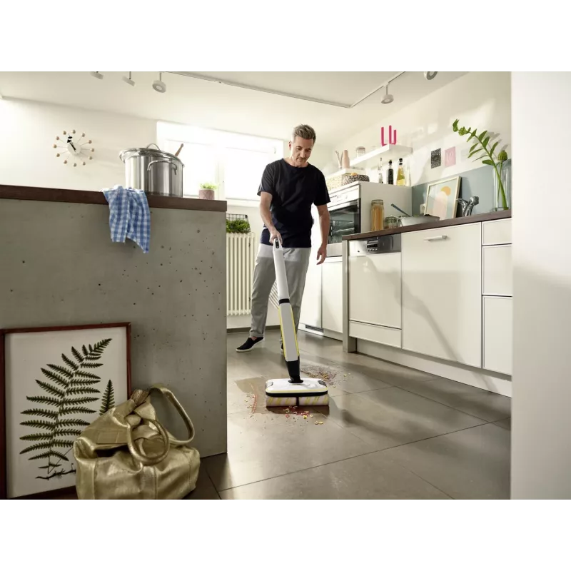Kärcher FC 7 CORDLEY belaidė elektrinė šluota, baterija, be maišelio, juoda, balta, geltona, 2.85 Ah