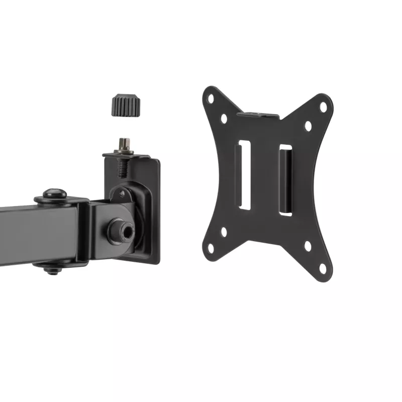 Sieninis laikiklis dviems monitoriams SBOX LCD-352/2-2, 13–32 colių, dvi rankos, 2×8 kg, VESA 100×100