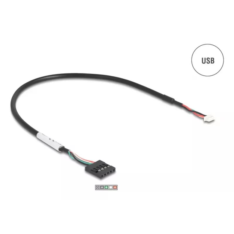 Delock 90892 USB į RS-232 keitiklis, FTDI FT231XS, USB 2.0, pin header į D-Sub 9