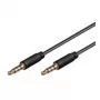 Wentronic Goobay 3,5 mm garso jungiamasis laidas, juodas, 0,5 m - 3,5 mm kištukas (4 kontaktai, stereo) > 3,5 mm kištukas (4 kontaktai, stereo) (63824)