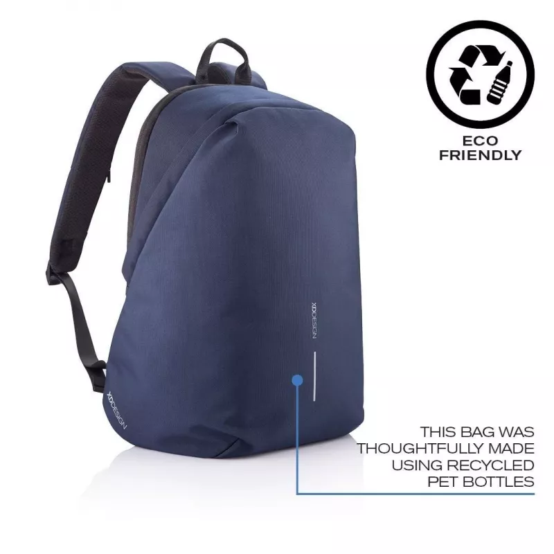 Kuprinė XDDESIGN Bobby Soft su 15,6 col. kišenė nešiojamam kompiuteriui, 16 L, tamsiai mėlyna, PET