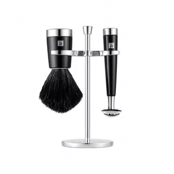 ZWILLING CLASSIC 3 dalių skutimosi rinkinys su saugos skustuvu, šepetėliu ir laikikliu