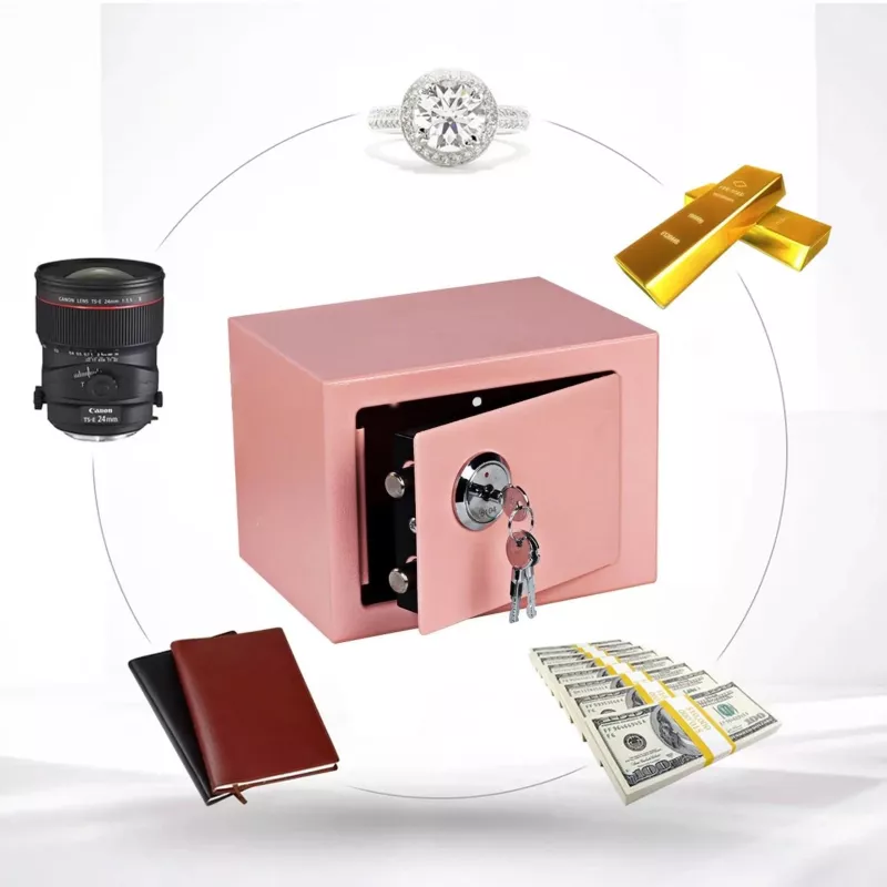 Extralink Home | Home Safe | seifas raktams, biuro saugos dėžutė, rožinė, S-404