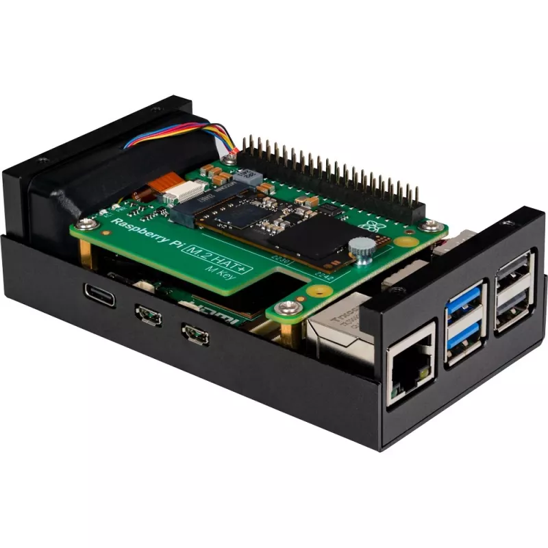 Raspberry Pi RB-ALUCASEP5-M2 Black dėklas