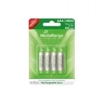 MediaRange MRBAT120 - Įkraunamos AAA baterijos, 4 vnt., NiMH, 800 mAh