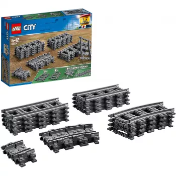 LEGO City Rails 60205 Keleivinis traukinys ir lankstūs bėgiai