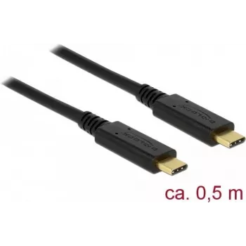USB-C laidas DeLOCK 85529 USB 3.2 Gen 2 0,5 m juodas