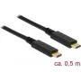 USB-C laidas DeLOCK 85529 USB 3.2 Gen 2 0,5 m juodas