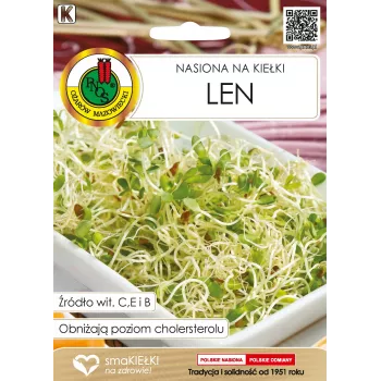 Sėkliniai sėklai Apte Flax (Len) 10 g – valgomosios linų sėklos daiginimui su riešutų skoniu