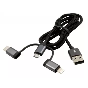 Exsys EX-K1403-2 3-in-1 USB laidas juodas