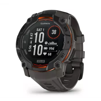 Garmin Instinct 3 Solar GPS išmanusis laikrodis 1,3 colio MIP 176x176 jutiklinis ekranas juodas