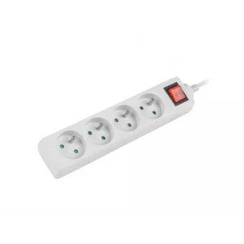 Prailginimo laidas Lanberg PS1-04E-0150-W 1,5 m 4 kištukiniai lizdai vidaus patalpoms baltas