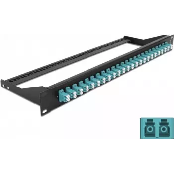 Patch panel 1U DeLOCK 43389 – skydinė pluoštinė jungtis LC